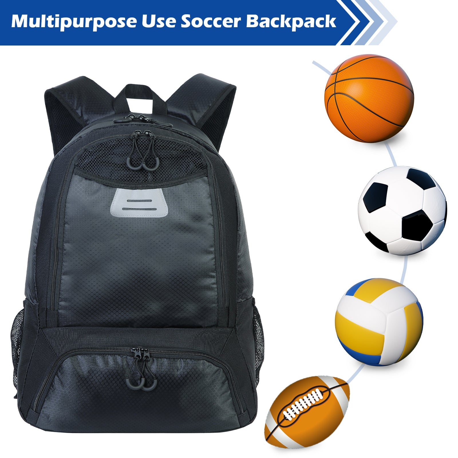 GATRIAL Youth Soccer Backpack Football Bag (2003)