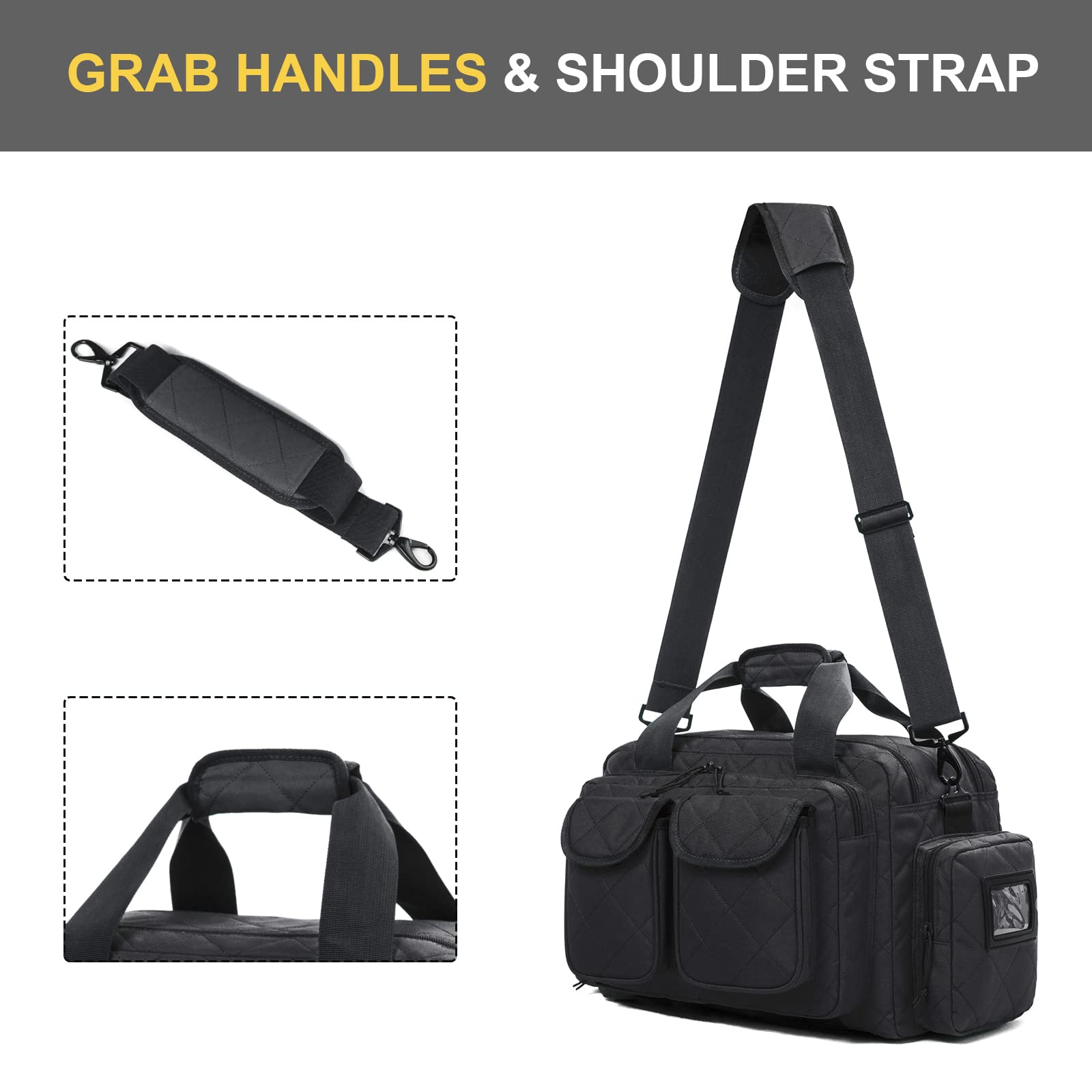 AUMTISC Tactical Pistol Range Bags for Handguns and Ammo(2160)