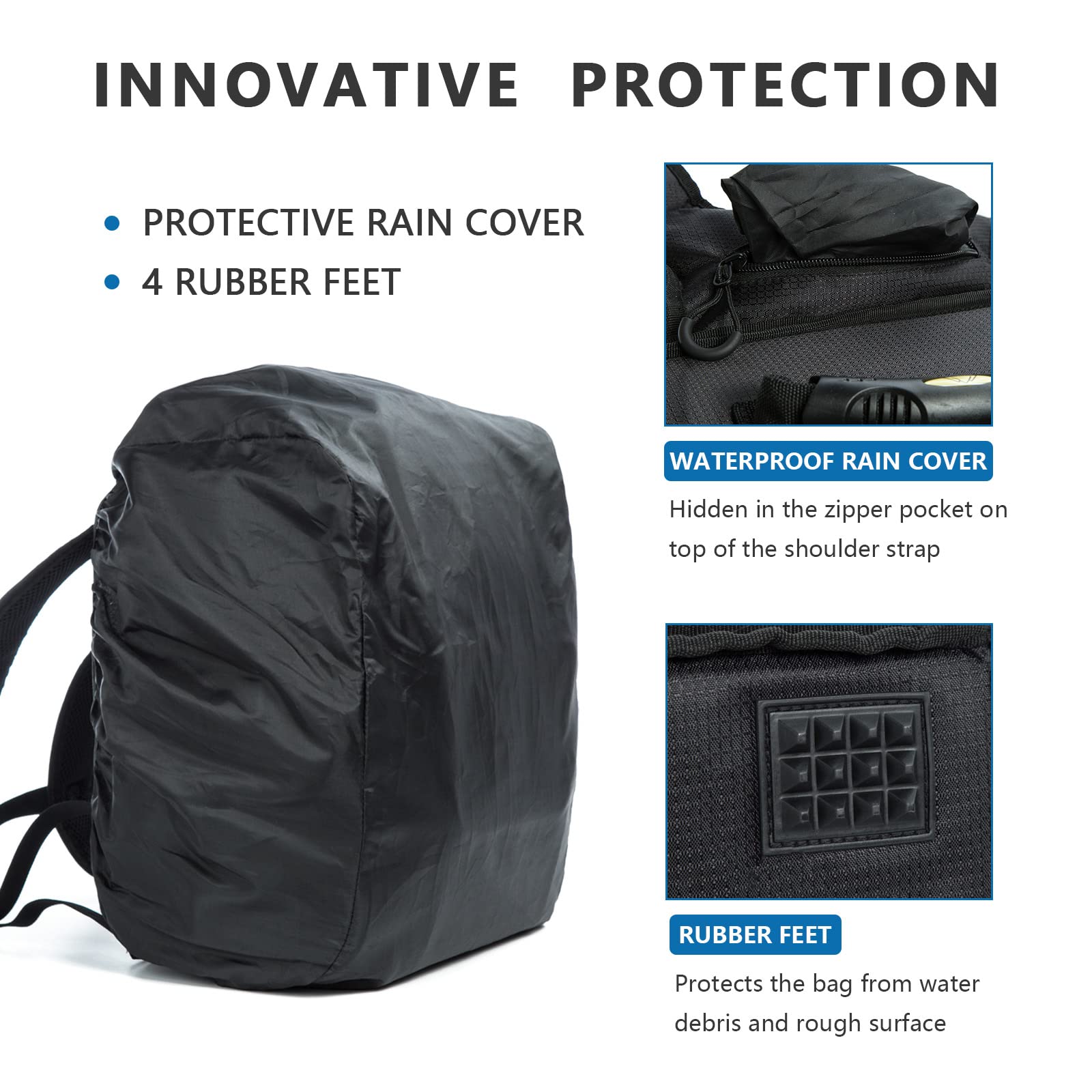 AUMTISC Fishing Tackle Backpack with 4 Tackle Boxes(1582D)