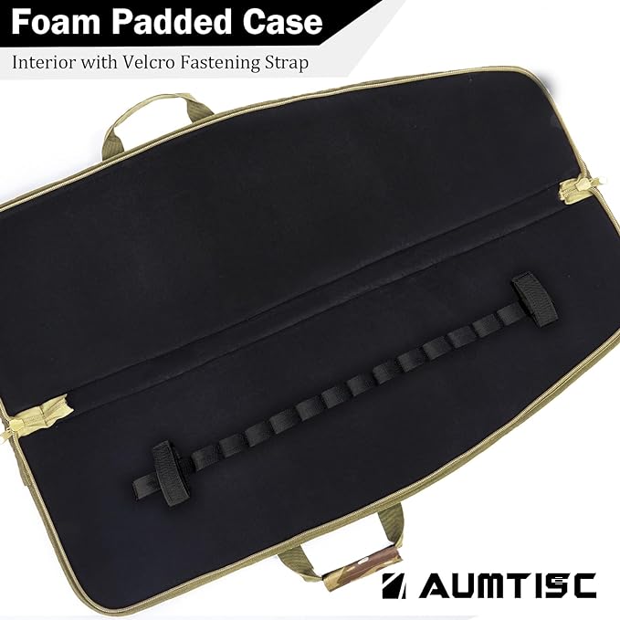 AUMTISC Tactical Rifle Gun Case, 36/42 Inch with 4 Pouches(2312)