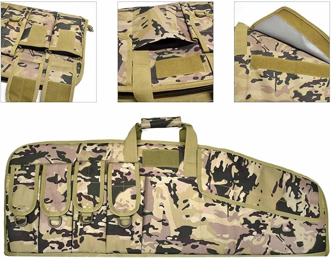 AUMTISC Tactical Rifle Gun Case, 36/42 Inch with 4 Pouches(2312)