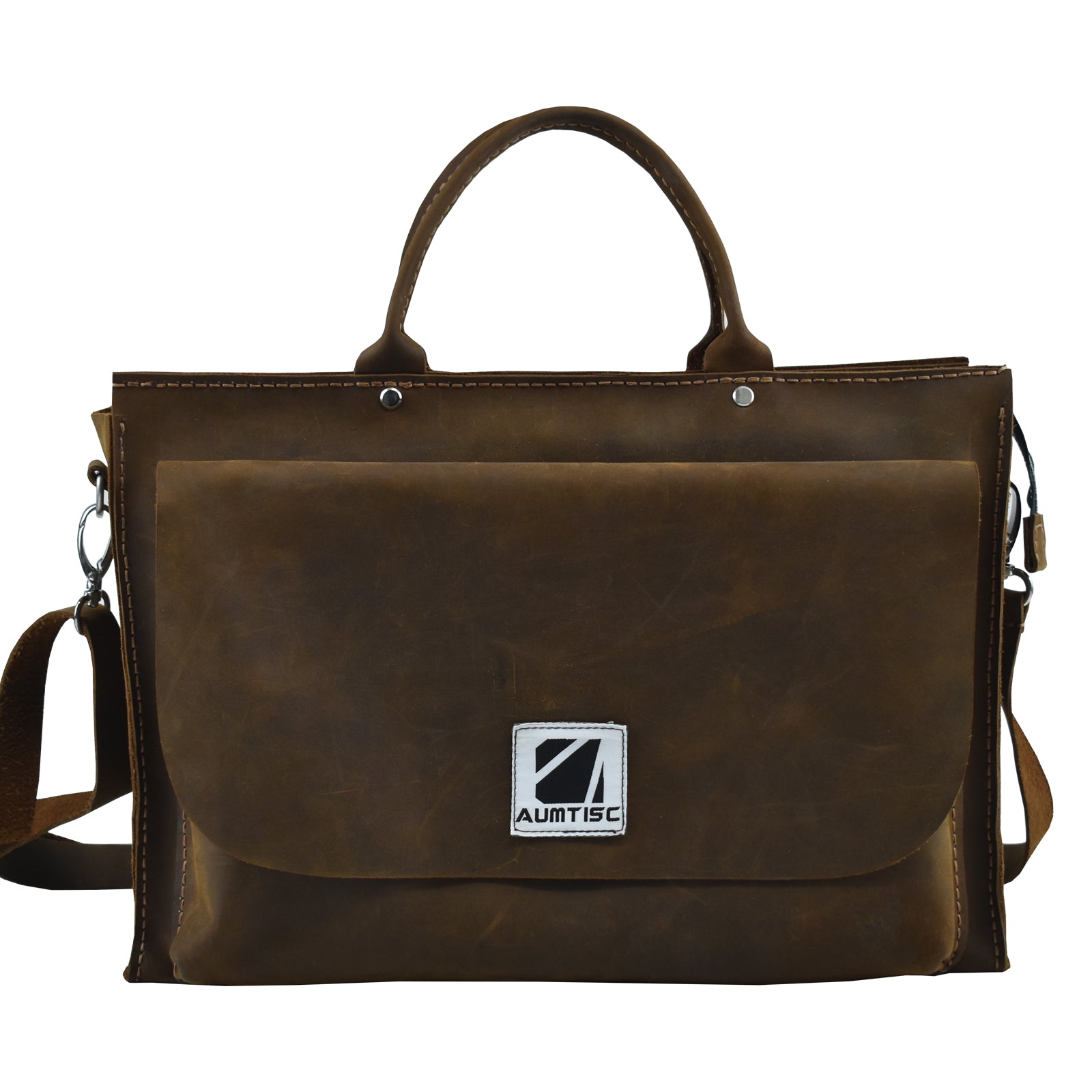 AUMTISC Leather Messenger Bag