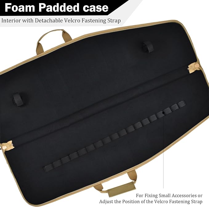 AUMTISC Tactical Rifle Gun Case, 36/42 Inch with 4 Pouches(2312)