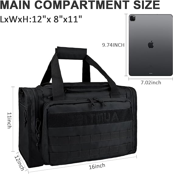 AUMTISC Tactical Pistol Range Bags for Handguns and Ammo(2223)