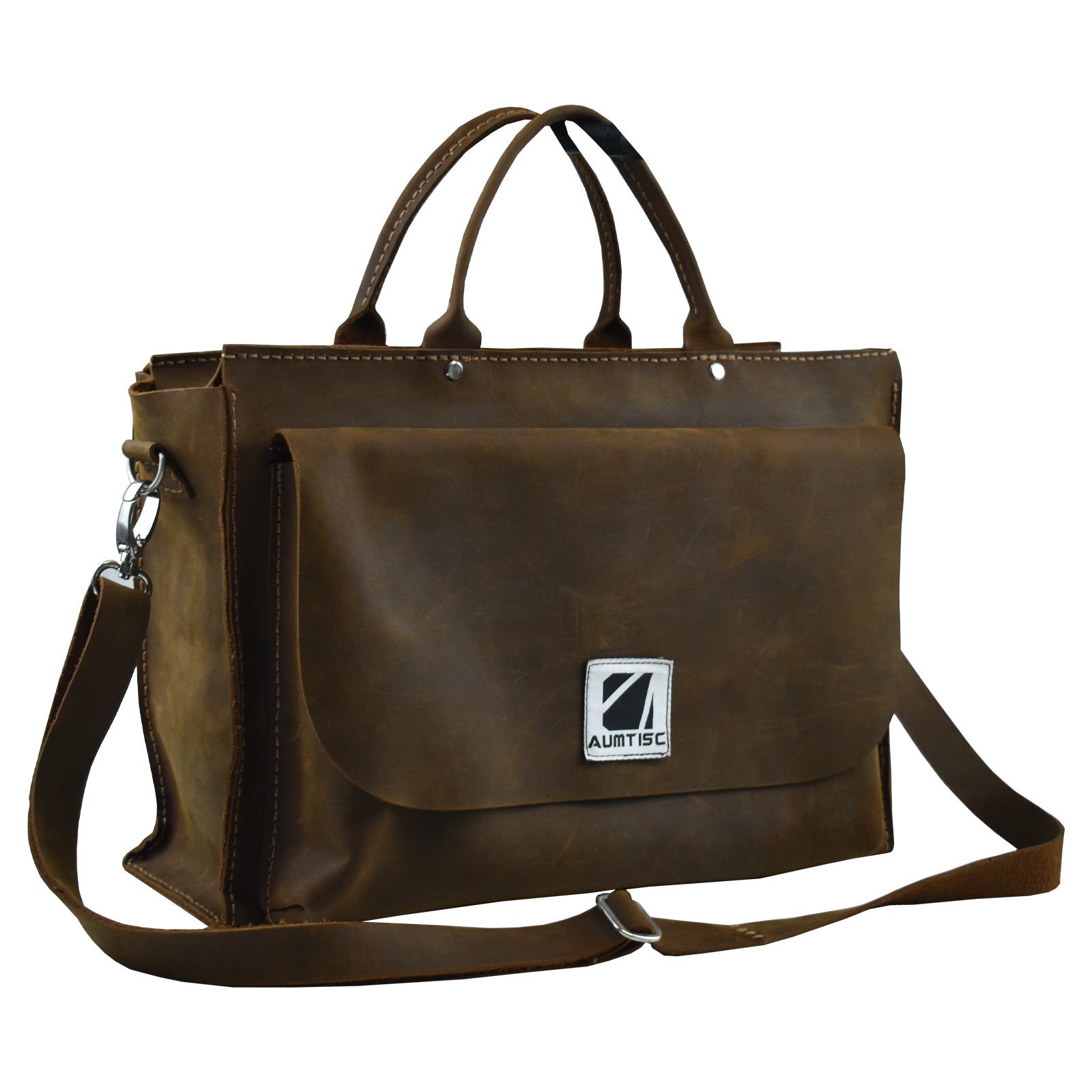 AUMTISC Leather Messenger Bag