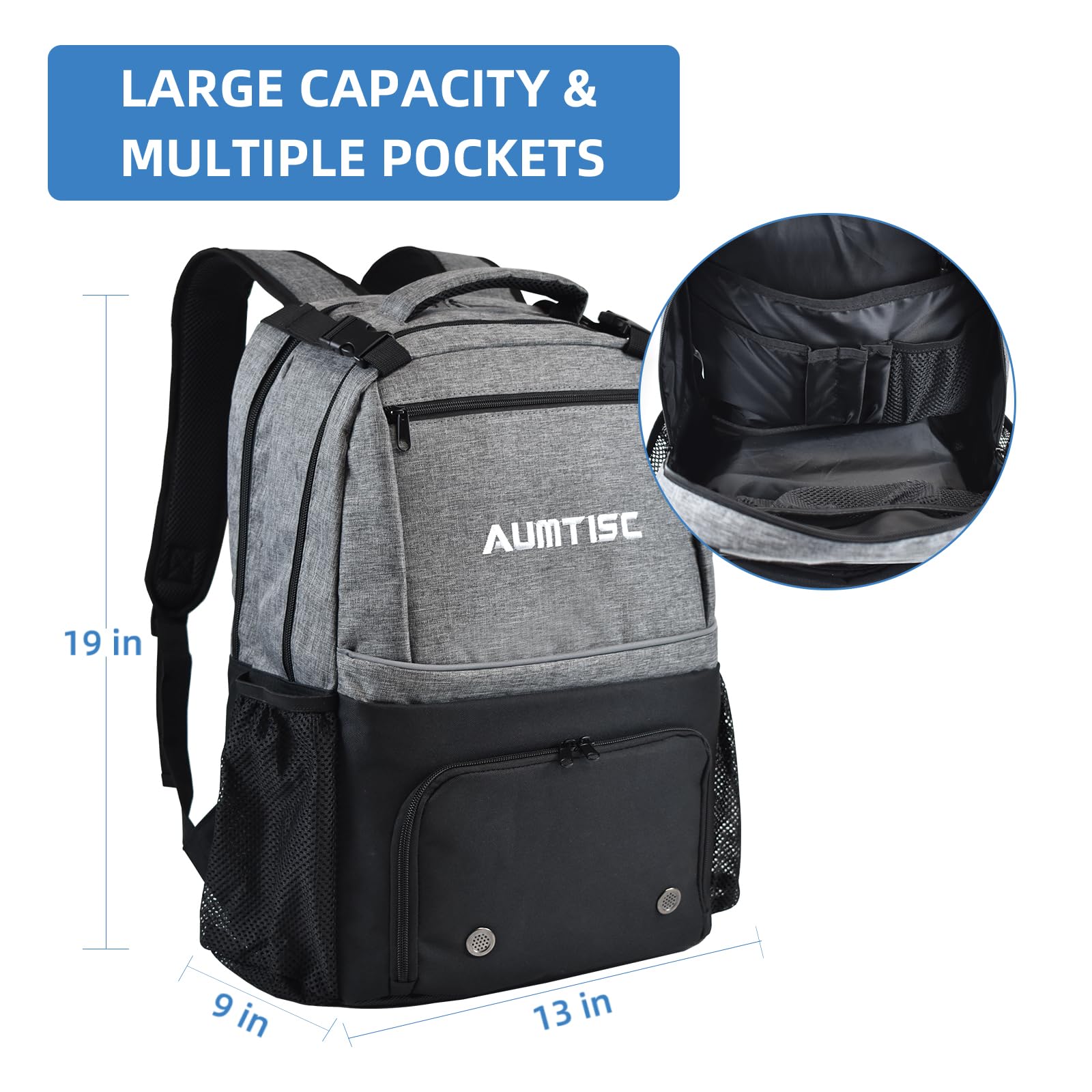 AUMTISC Tennis Bag Backpack 2 Rackets(2714)