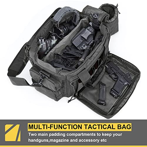 AUMTISC Tactical Pistol Range Bags for Handguns and Ammo(2160）