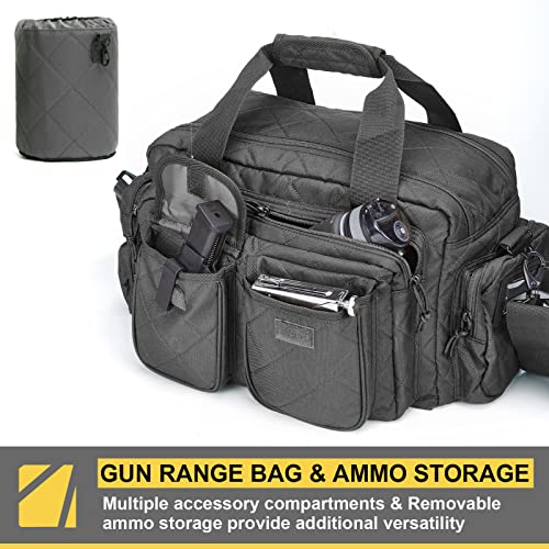 AUMTISC Tactical Pistol Range Bags for Handguns and Ammo(2160）