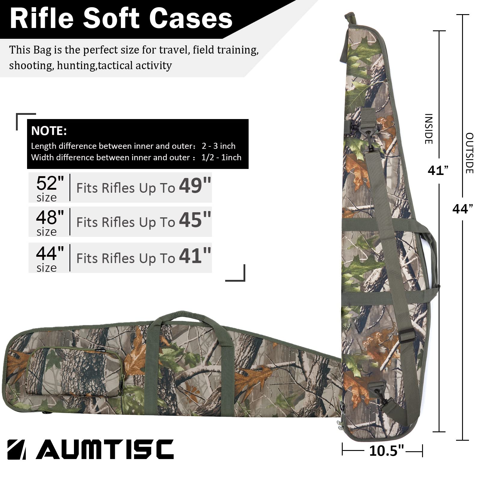 AUMTISC Soft Rifle & Shotgun Case 41/45/49 inch(2314）