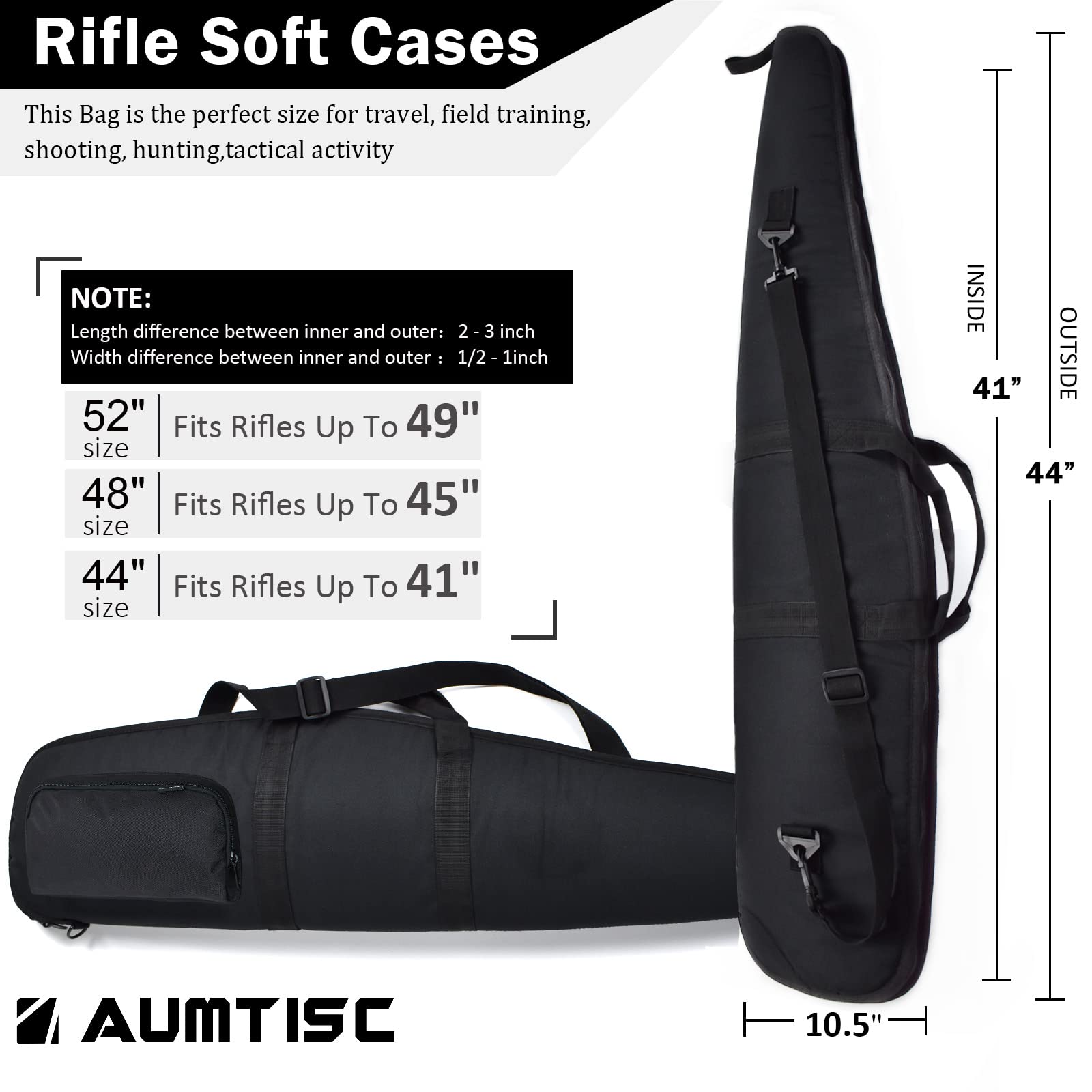 AUMTISC Soft Rifle & Shotgun Case 41/45/49 inch(2314）