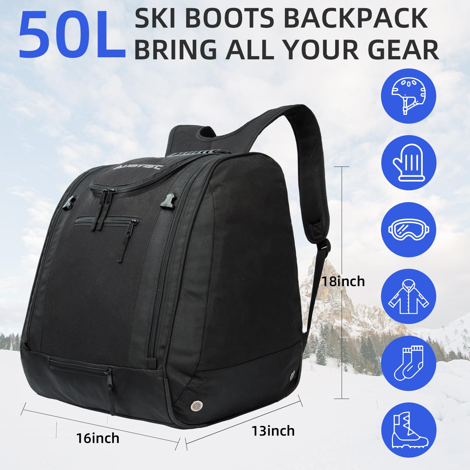 AUMTISC Ski Boot Backpack(1632D)