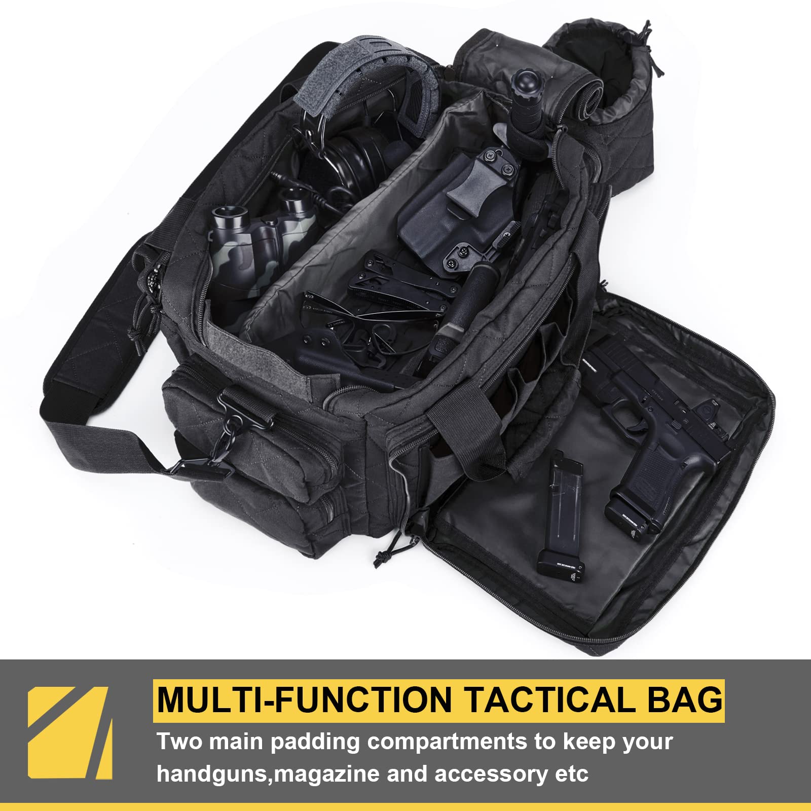 AUMTISC Tactical Pistol Range Bags for Handguns and Ammo(2160）