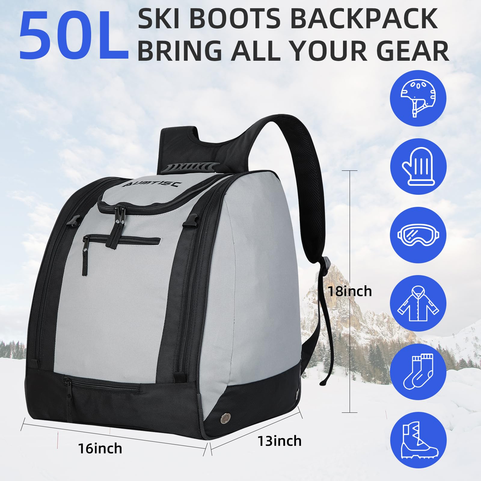 AUMTISC Ski Boot Backpack(1632D)