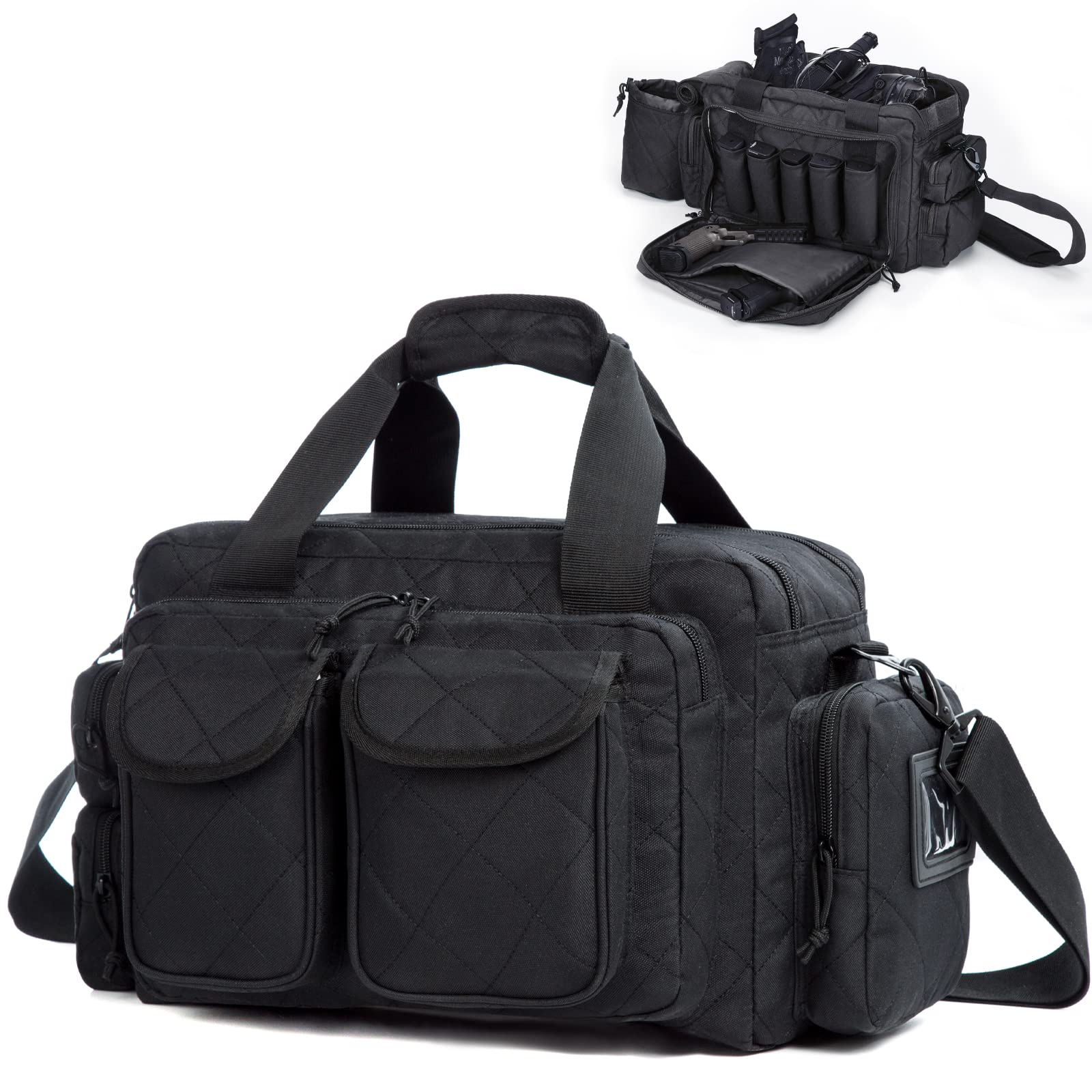 AUMTISC Tactical Pistol Range Bags for Handguns and Ammo(2160）