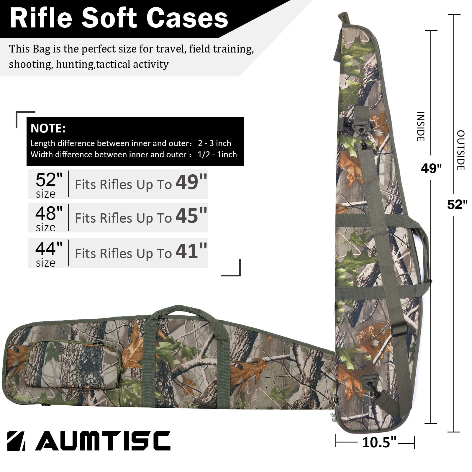 AUMTISC Soft Rifle & Shotgun Case 41/45/49 inch(2314）