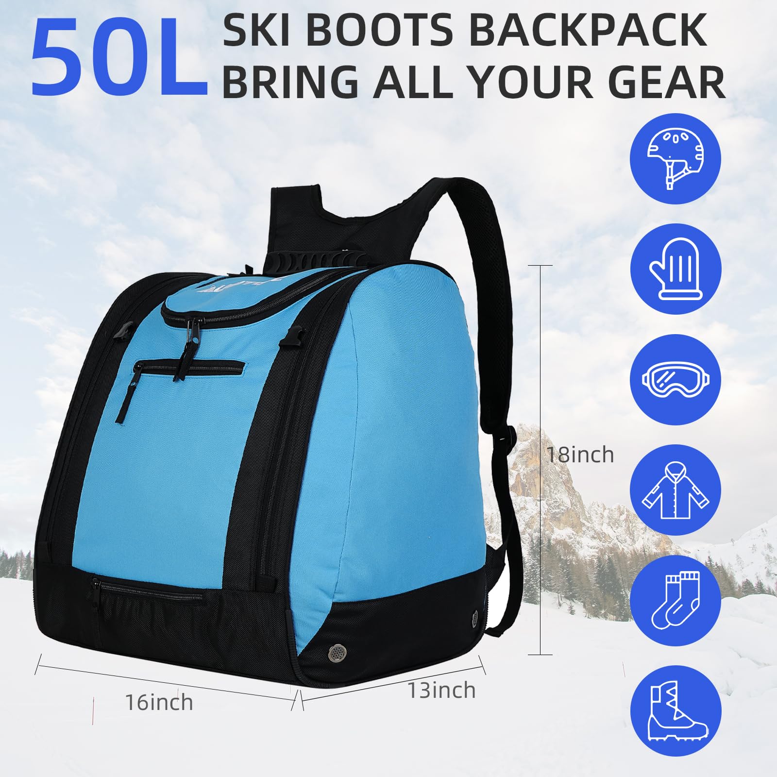 AUMTISC Ski Boot Backpack(1632D)