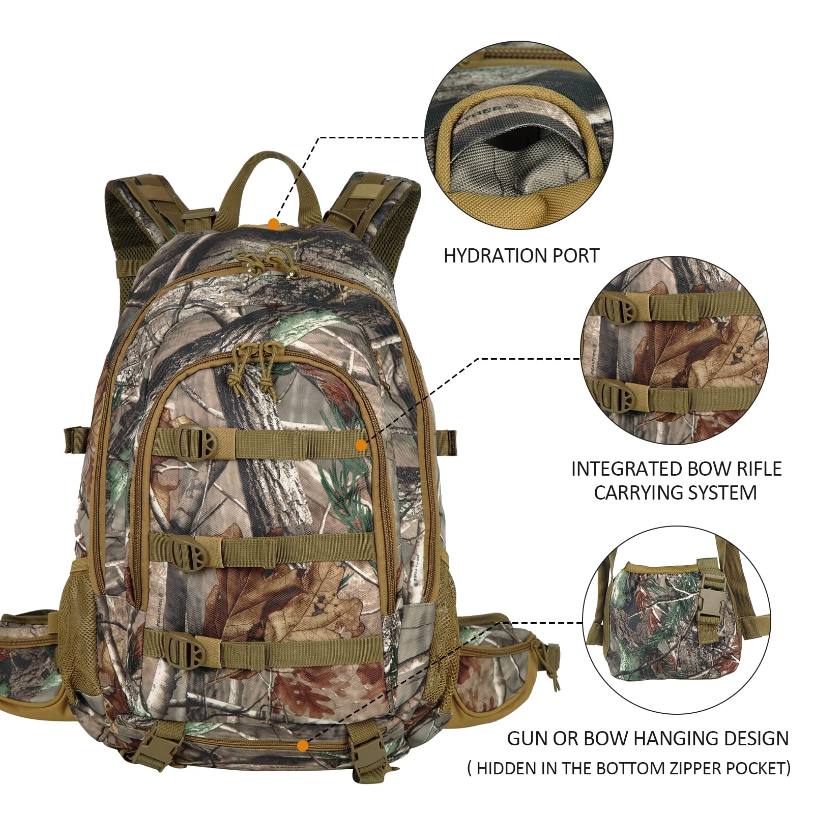 AUMTISC Hunting Backpack with Rifle Holde(2250)