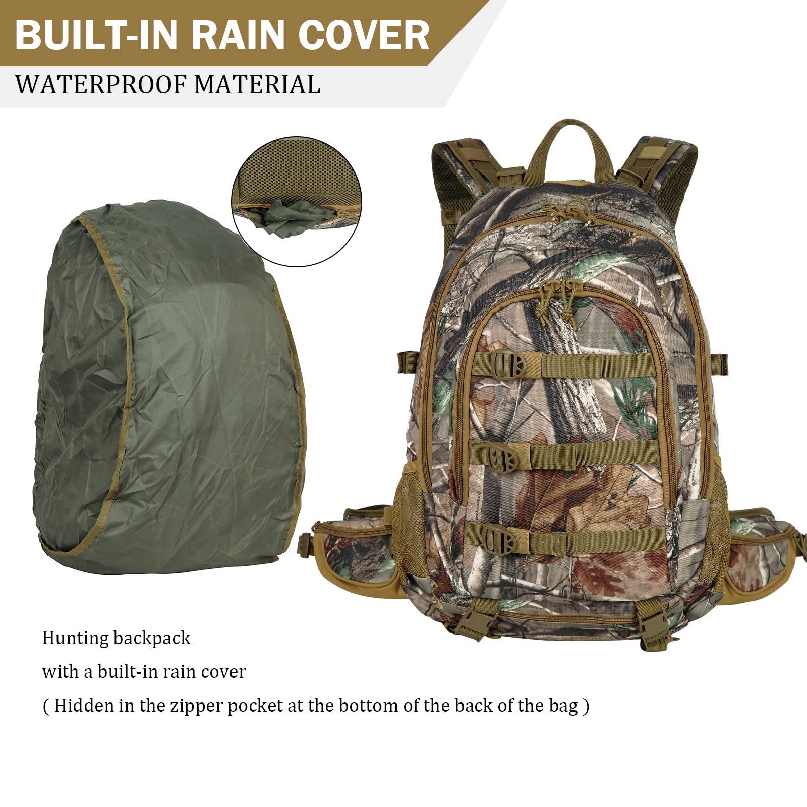 AUMTISC Hunting Backpack with Rifle Holde(2250)