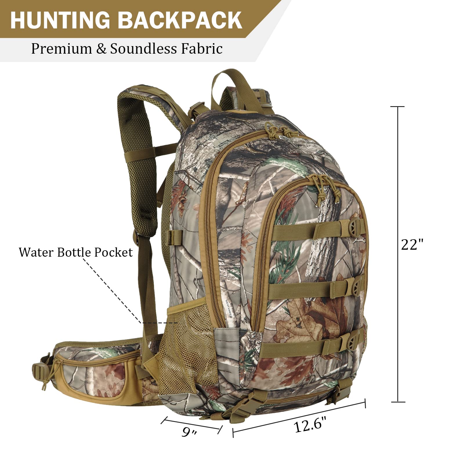 AUMTISC Hunting Backpack with Rifle Holde(2250)