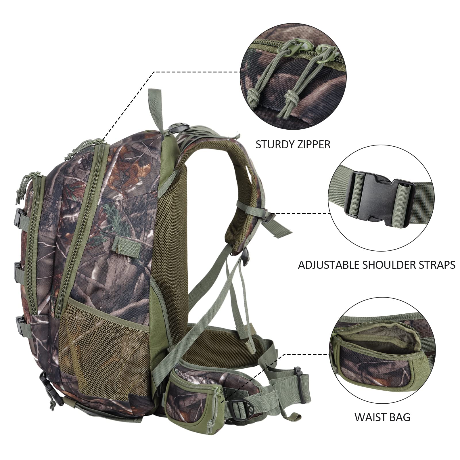 AUMTISC Hunting Backpack with Rifle Holde(2250)