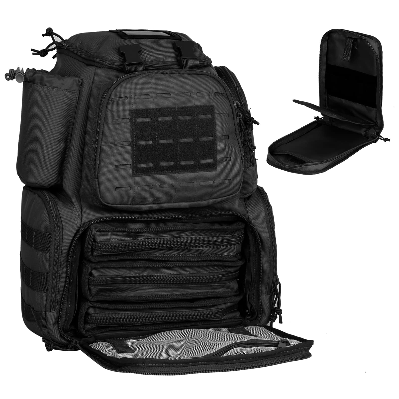 AUMTISC Pistol Gun Range Backpack with 3 Pistol Case(2226)