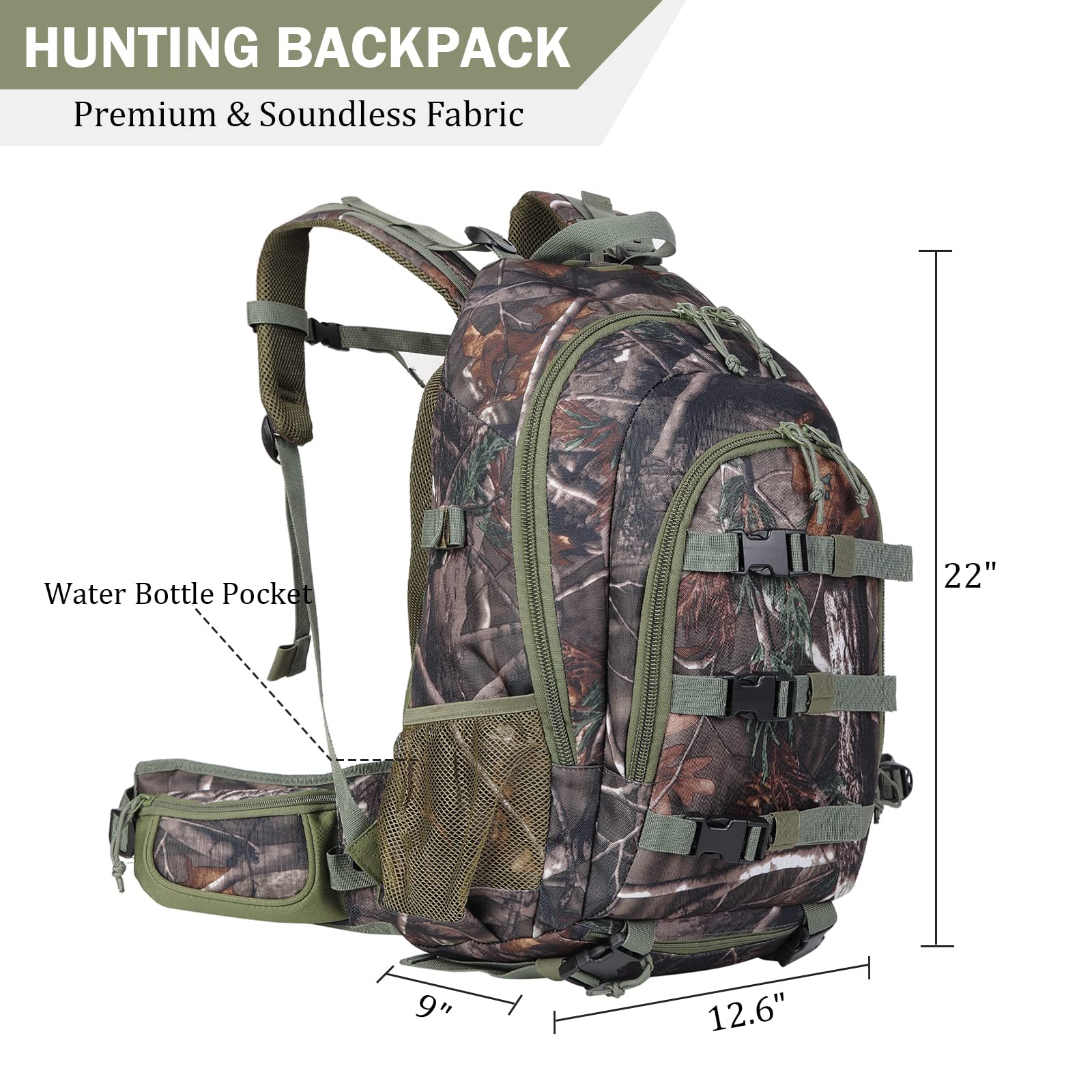 AUMTISC Hunting Backpack with Rifle Holde(2250)