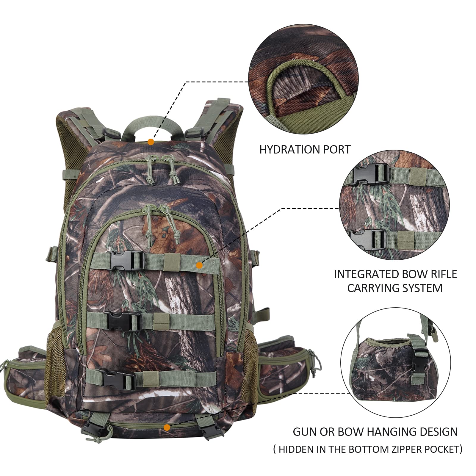 AUMTISC Hunting Backpack with Rifle Holde(2250)